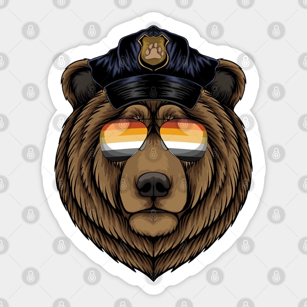 Gay Bear Sunglasses Flag Pride Sticker by USProudness